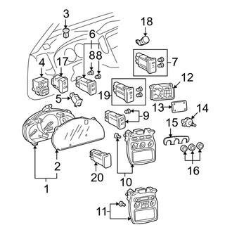 Toyota OE - Instrument Panel - Cluster & Switches