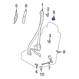 Toyota OE - Front Upper Seat Belt Anchor Plate Cover