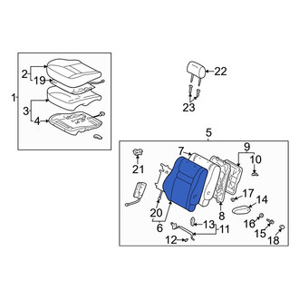 Toyota OE - Front Left Seat Back Cushion Cover