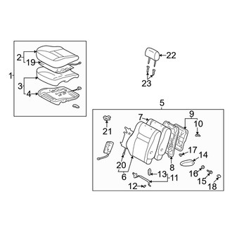 Toyota OE - Seats & Tracks - Front Seat Components (Driver Seat)