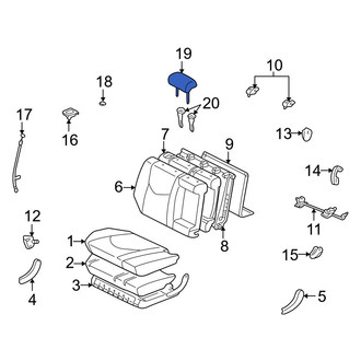 Toyota OE - Center Right Headrest