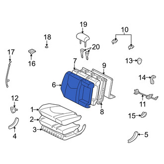 Toyota OE - Center Right Seat Back Cushion Cover