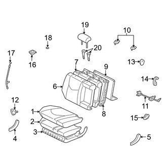 Toyota OE - Seats & Tracks - Second Row Seats (Right Section)