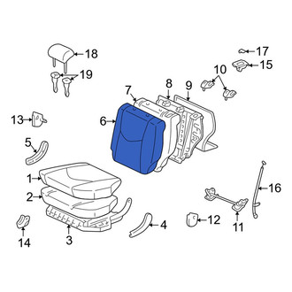 Toyota OE - Center Left Seat Back Cushion Cover