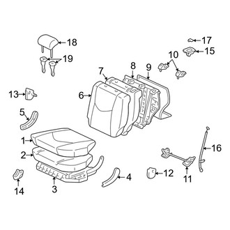 Toyota OE - Seats & Tracks - Second Row Seats (Left Section)