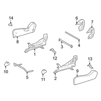 Toyota OE - Seats & Tracks - Tracks & Components (Passenger Seat)