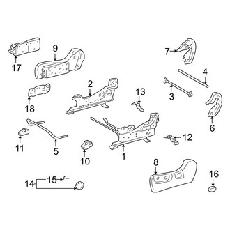 Toyota OE - Seats & Tracks - Tracks & Components (Manual Driver Seat)
