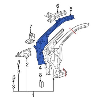 Toyota OE - Left Inner Body A-Pillar