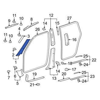 Toyota OE - Left Body A-Pillar Trim Panel