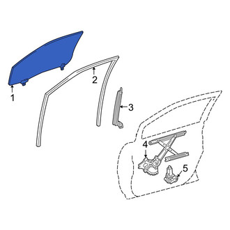 Toyota OE - Front Left Door Glass
