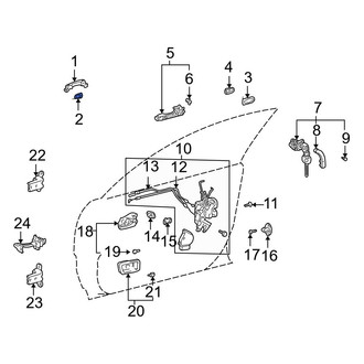 Toyota OE - Center Front Exterior Door Handle Gasket