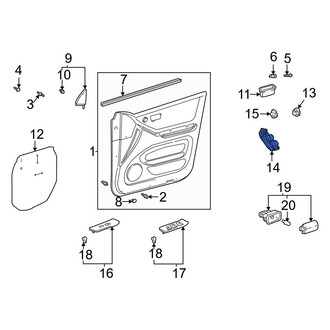 Toyota OE - Front Left Door Window Switch