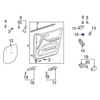 Toyota OE - Front Door Lock Switch