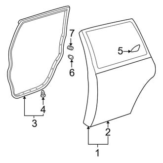 Toyota OE - Rear Door - Door & Components