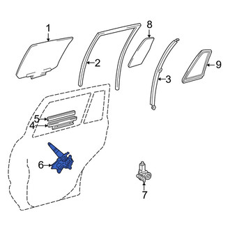 Toyota OE - Rear Left Window Regulator