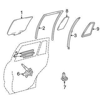 Toyota OE - Rear Door - Glass & Hardware