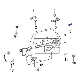 Toyota OE - Rear Exterior Door Handle Gasket