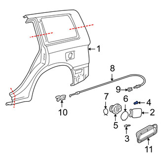 Toyota OE - Rear Fuel Door Spring