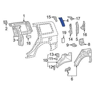 Toyota OE - Left Upper Body D-Pillar