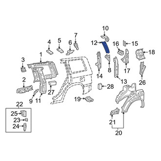 Toyota OE - Left Upper Body D-Pillar