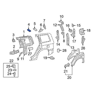 Toyota OE - Front Upper Roof Panel Bracket