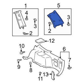 Toyota OE - Left Body D-Pillar Trim Panel