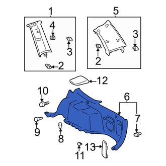 Toyota OE - Rear Left Interior Quarter Panel Trim Panel