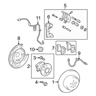 Toyota OE - Rear Suspension - Brake Components (FWD)