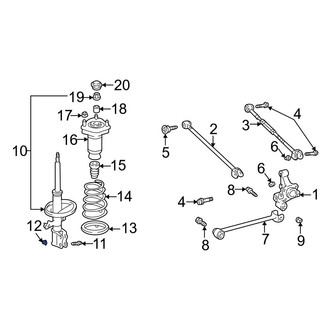 Toyota OE - Rear Suspension Strut Nut
