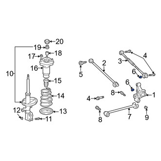 Toyota OE - Rear Upper Suspension Control Arm Nut