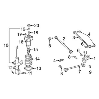 Toyota OE - Rear Suspension - Suspension Components (FWD)