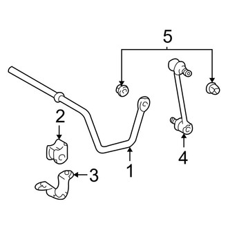 Toyota OE - Rear Suspension - Stabilizer Bar & Components (FWD)