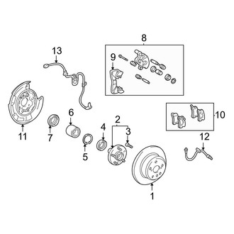 Toyota OE - Rear Suspension - Brake Components (AWD)
