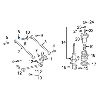 Toyota OE - Front Inner Lateral Arm Nut