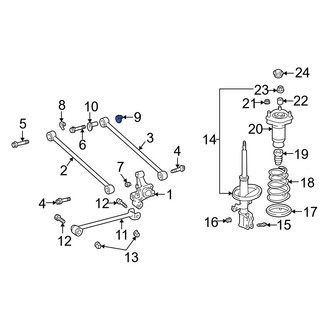 Toyota OE - Front Upper Suspension Control Arm Nut