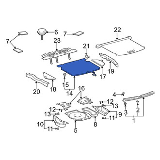 Toyota OE - Rear Inner Floor Carpet