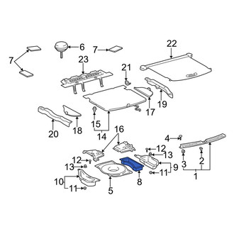Toyota OE - Rear Center Right Trunk Floor Storage Box
