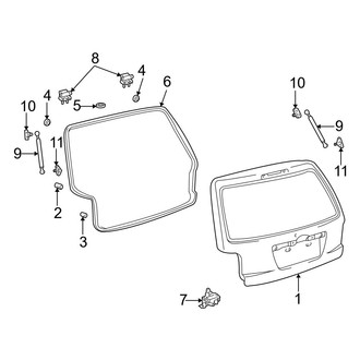 Toyota OE - Lift Gate - Gate & Hardware