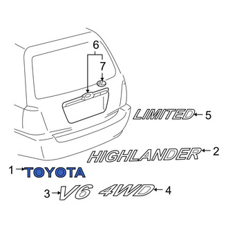 Toyota OE - Rear Hatch Emblem