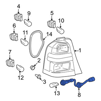 Toyota OE - Rear Right Tail Light Socket