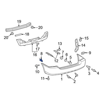 Toyota OE - Rear Bumper Cover Bracket