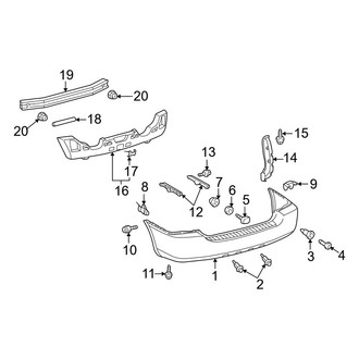 Toyota OE - Rear Bumper - Bumper & Components