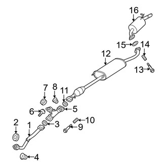 Toyota OE - Exhaust System - Exhaust Components (3.3L)