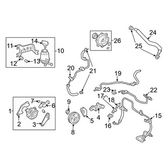 Toyota OE - Steering Gear & Linkage - Pump & Hoses (3.3L)