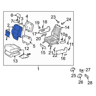 Toyota OE - Front Right Seat Back Cushion Cover