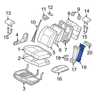 Toyota OE - Center Left Seat Armrest Cover