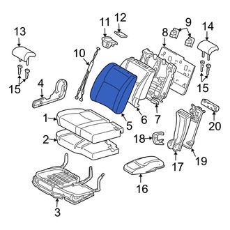 Toyota OE - Center Right Seat Back Cushion Cover