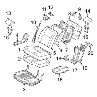 Toyota OE - Seats & Tracks - Second Row Seats (Right Section, W/O 7 Passenger Option)