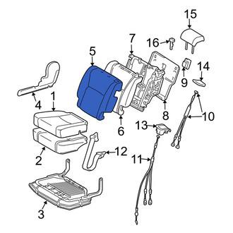 Toyota OE - Center Right Seat Back Cushion Cover