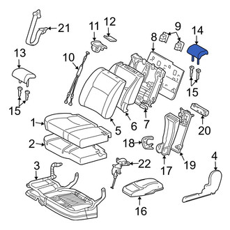 Toyota OE - Center Right Headrest